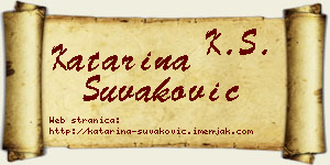 Katarina Šuvaković vizit kartica